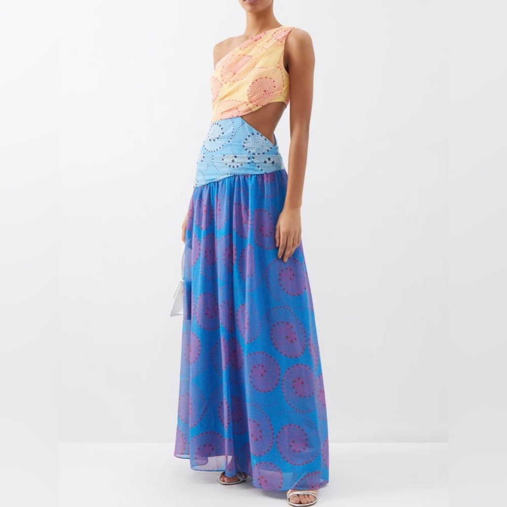 ⚡️STAUD Ashlyn Cut-Out Dress in Whirlpool Size 4